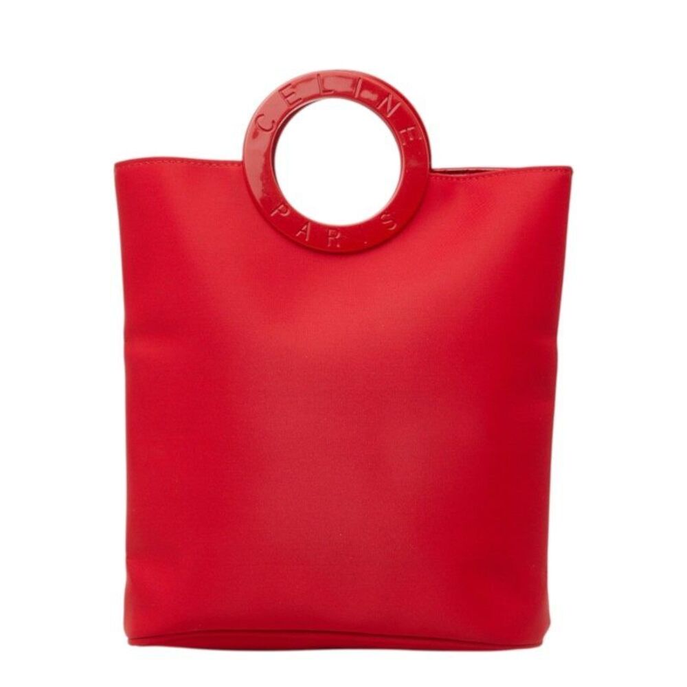 Celine Circle Handle Nylon Mini Handbag